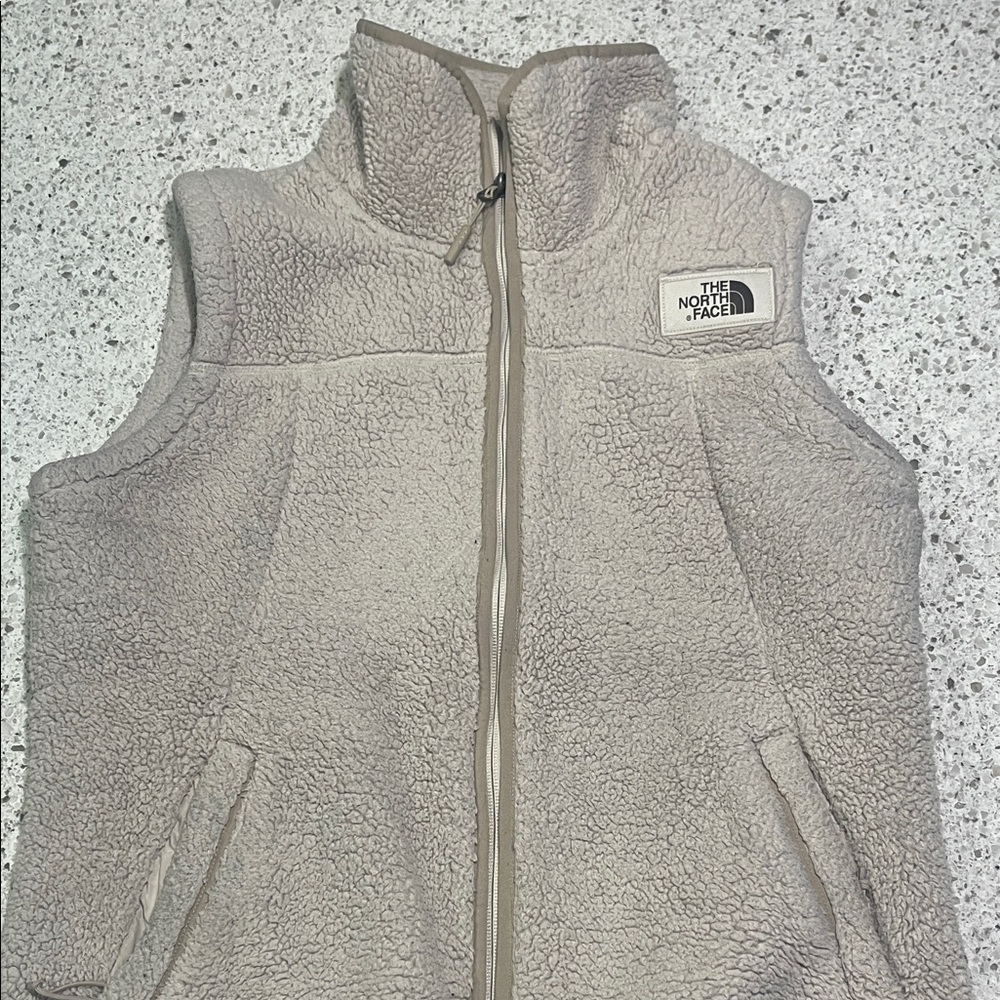 The North Face Beige Sherpa Vest